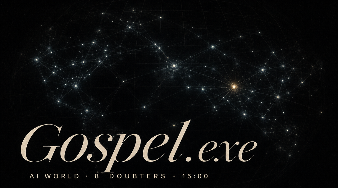 Gospel.exe — Type one idea. Persuade an AI world in fifteen minutes.